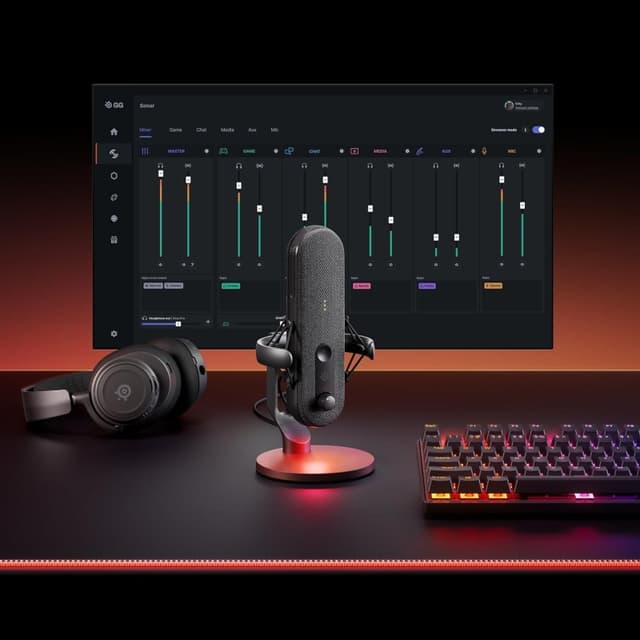 Detalle de SteelSeries Alias Micrófono USB para streaming y pódcast