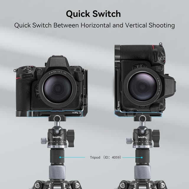 Detalle 2 de SmallRig Z8 L-Bracket für Nikon Z 8 (3942) – Schnellwechsel für Arca, Wechsel horizontal/vertikal