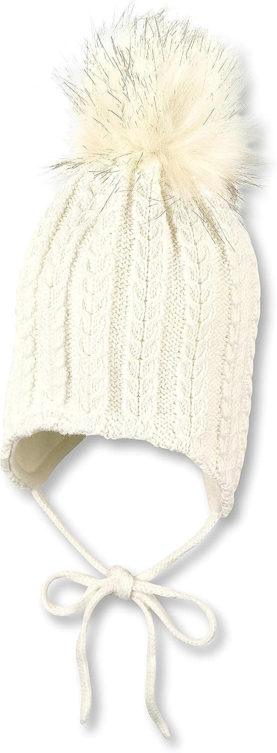 Thumbnail 6 de Sterntaler Strickmütze mit Ohrenklappen und Bindebändern (unisex) – Silber mel, für 9–12 Monate