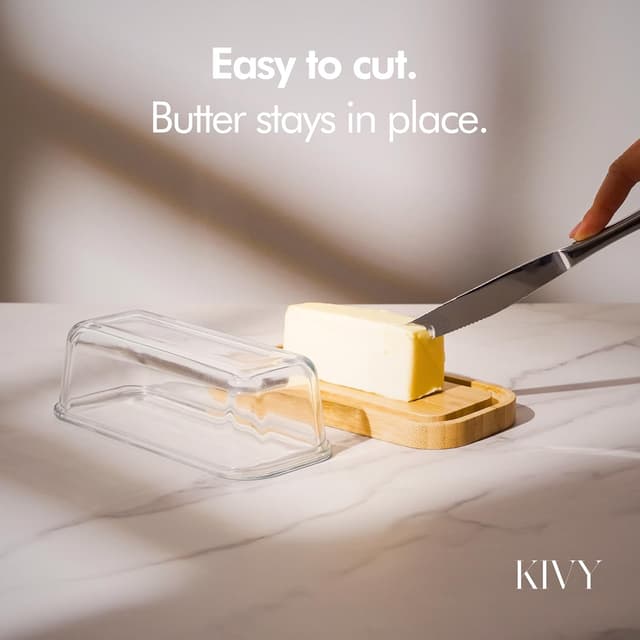 Thumbnail 5 de KIVY Glass Butter Dish with Airtight Lid