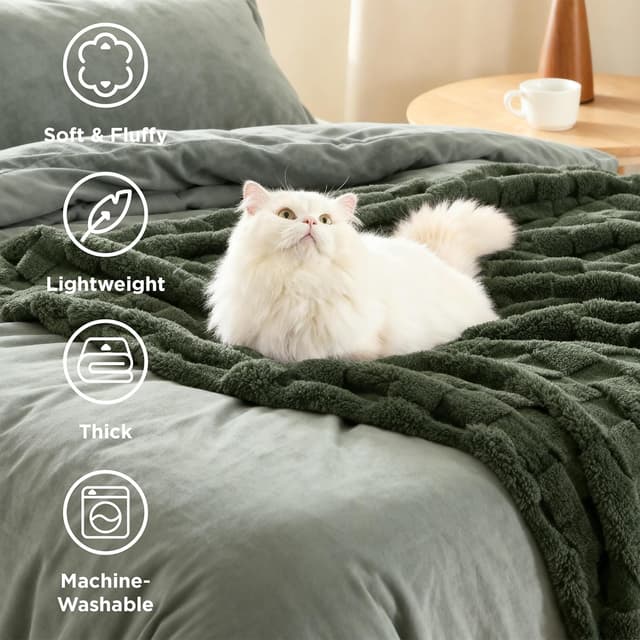 Detalle de Bedsure Fleece Throw 127x152 cm