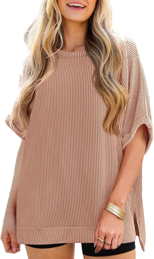 Detalle de Tankaneo Oversized Ribbed Tunic Top