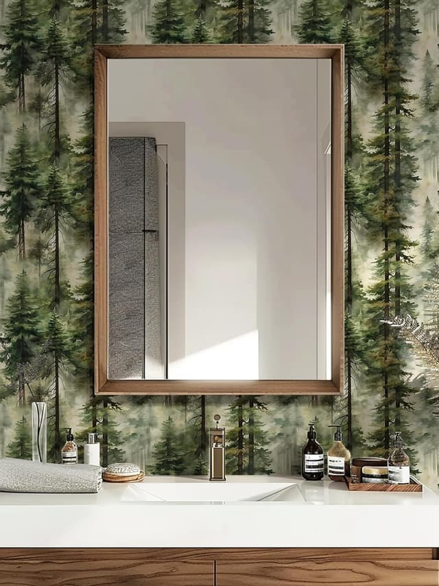 Detalle de HAOKHOME Forest wallpaper contact paper 3m