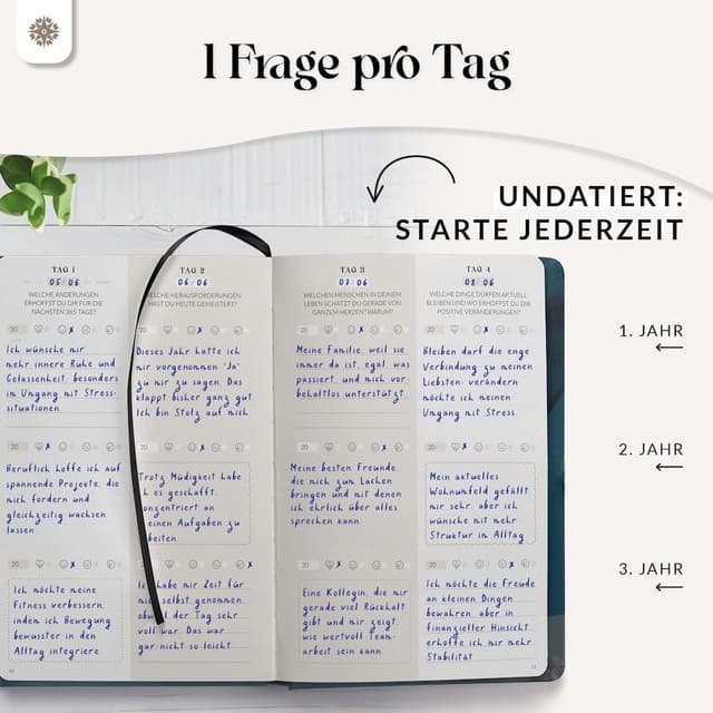 Thumbnail 3 de Lebenskompass Tagebuch One Line a Day DIN A5