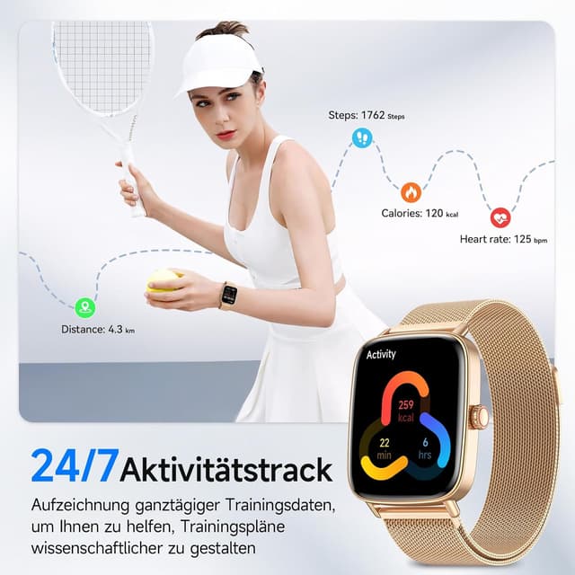 Thumbnail 4 de aeac Smartwatch Damen 1,85" HD