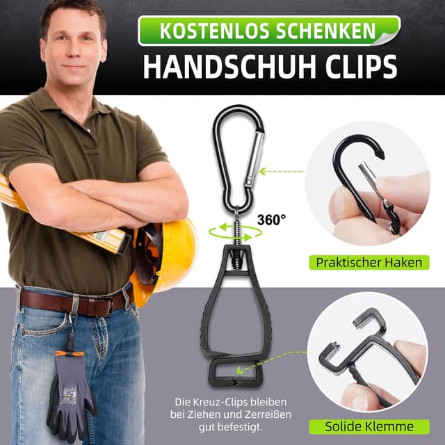 Thumbnail 6 de Nopaben 6Paar Arbeitshandschuhe Größe 10