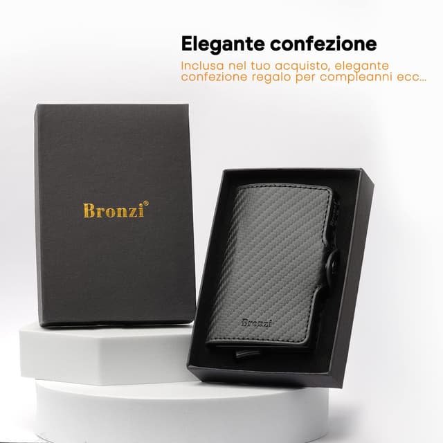 Thumbnail 6 de Bronzi Portafoglio Uomo Slim Piccolo 10x6,5 cm