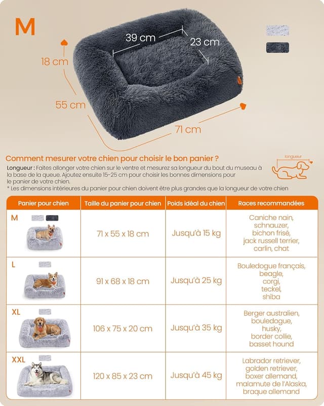 Thumbnail 5 de Feandrea Panier Chien Moyenne 71x55x18 cm