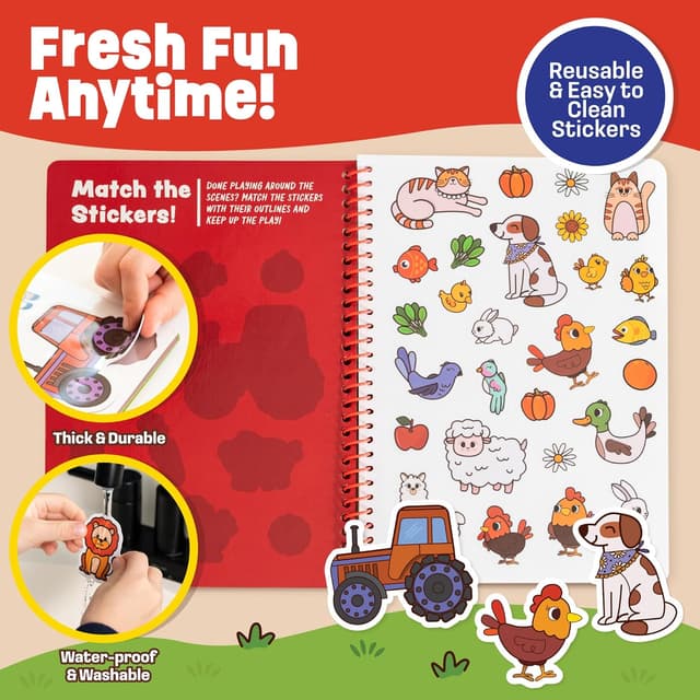 Thumbnail 5 de Creative Kiddos Reusable Sticker Book 50