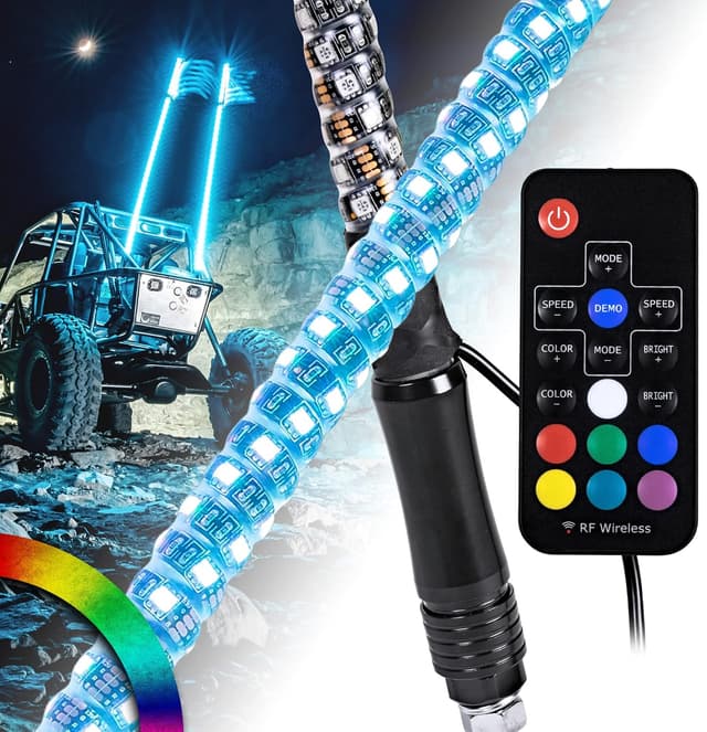 Detalle de True Mods 2pc 2ft RGB LED Whip Light