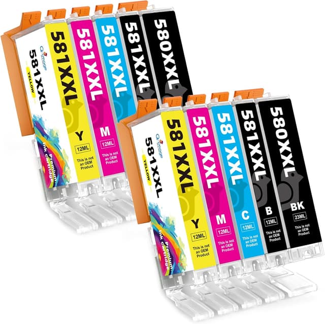 Detalle de Q-image PGI-580/CLI-581 XXL Multipack kompatible Patronen (Canon 580XXL/581XXL) für viele Pixma-Modelle