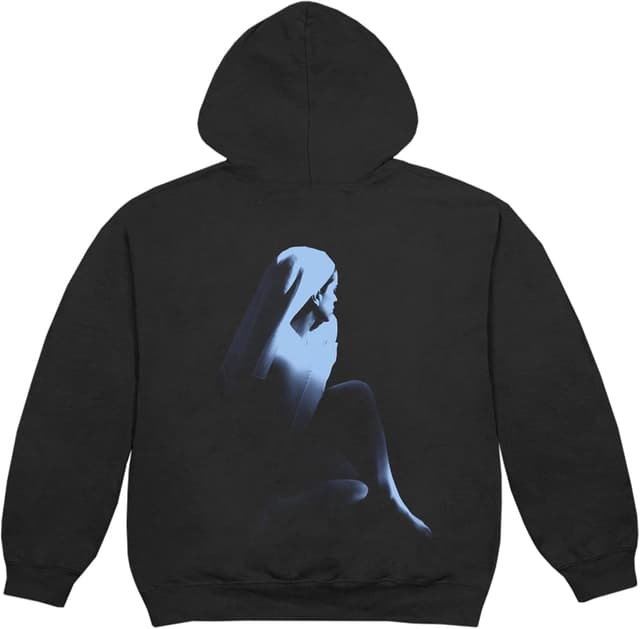 Detalle de Felpa con cappuccio unisex ROSALÍA Lux Cross Hoodie Black (merch ufficiale)