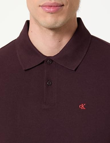 Detalle 2 de Calvin Klein Polo SS Monogram piqué LV040EM269 para hombre en morado (marrón moca), talla L