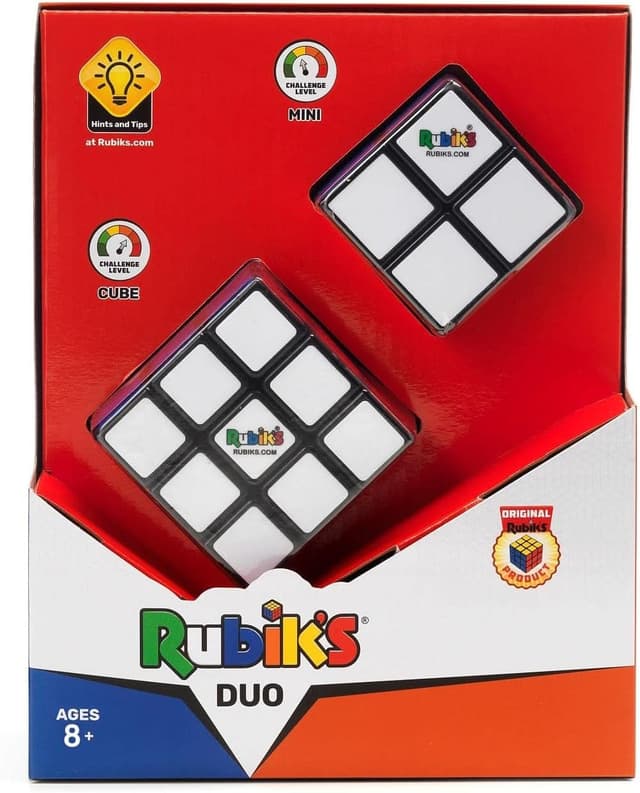 Detalle 2 de Duo Pack Cubo di Rubik: Originale 3x3 e Mini 2x2, rompicapo a incastro e colori per adulti e bambini dagli 8 anni in su