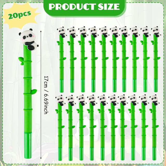Detalle 2 de Set penne gel Panda 20 pezzi cartoon
