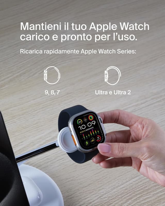 Detalle de Belkin Supporto di Ricarica Wireless Magnetica 3 in 1 15W