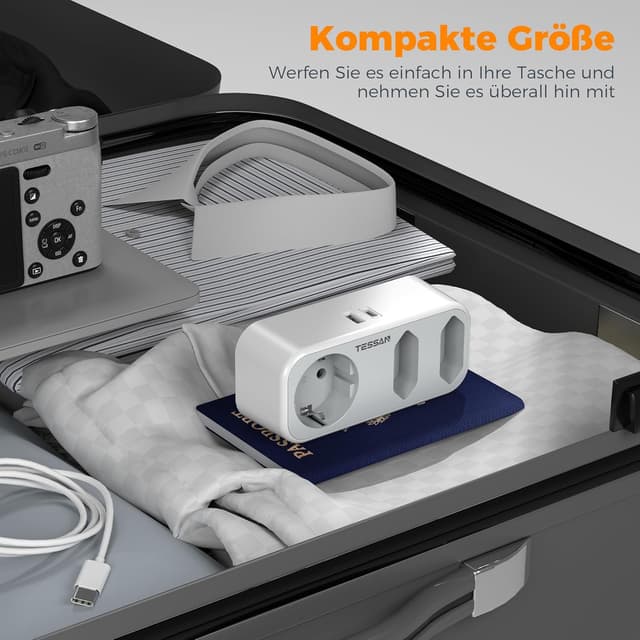 Thumbnail 6 de TESSAN Mehrfachstecker mit USB, 3-fach