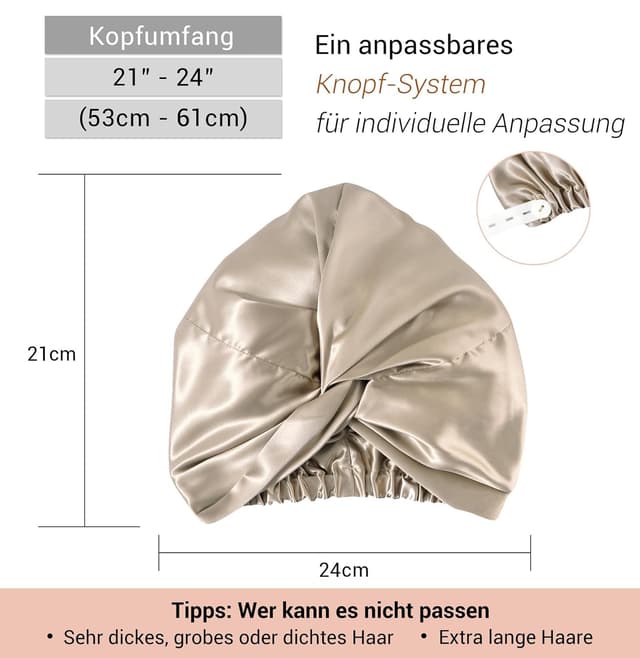Thumbnail 4 de LaCourse Seidenhaube 22 Momme verstellbar 💤