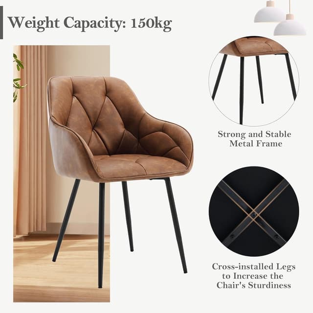 Thumbnail 6 de WOLTU EZS03br-2 Sillas Modernas de Comedor 🪑 con Respaldo