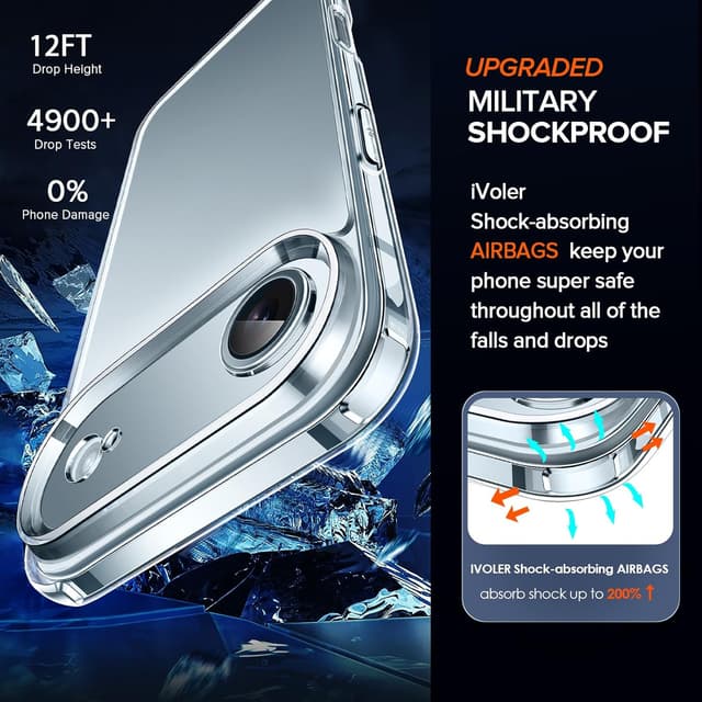 Thumbnail 4 de ivoler Clara 17 Air Funda Transparente + 2 Cristales 🛡️