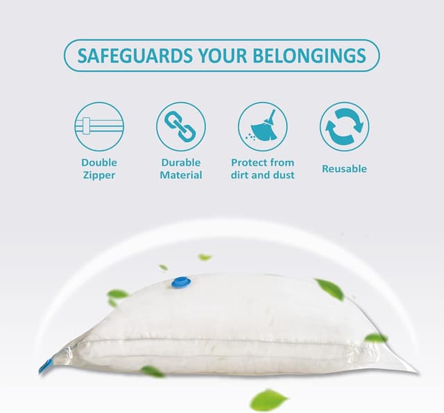 Detalle de Roomimaster Vacuum Storage Bags (10 Jumbo) for Clothing, Bedding, Travel & Carry-On