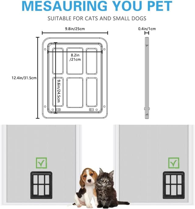 Thumbnail 2 de Adiwo Katzenklappe 31,5 x 25 cm Schwarz