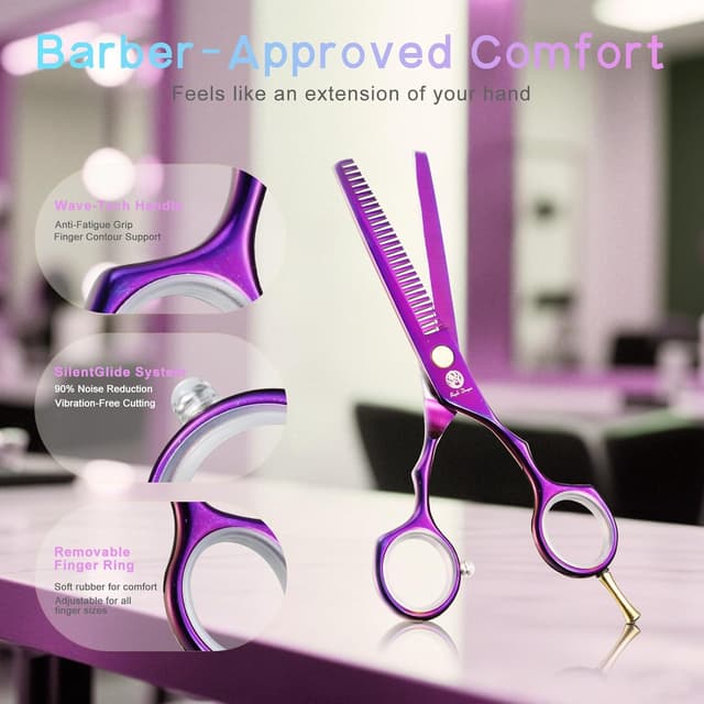 Thumbnail 5 de Tijeras de peluquería 5,5 pulgadas púrpura