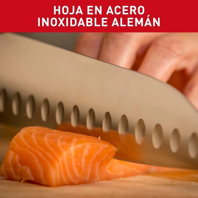Thumbnail 4 de Tefal Ice Force 🥢 Cuchillo Santoku 18 cm, Acero Alemán