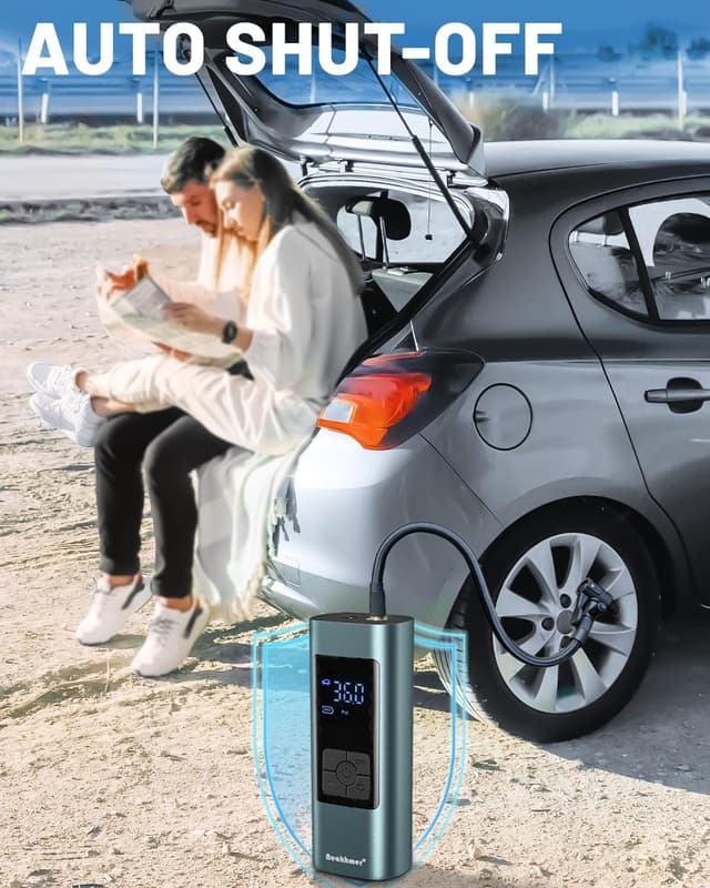 Detalle 2 de Neakhmer Tragbarer Luftkompressor 12 V mit 140 PSI