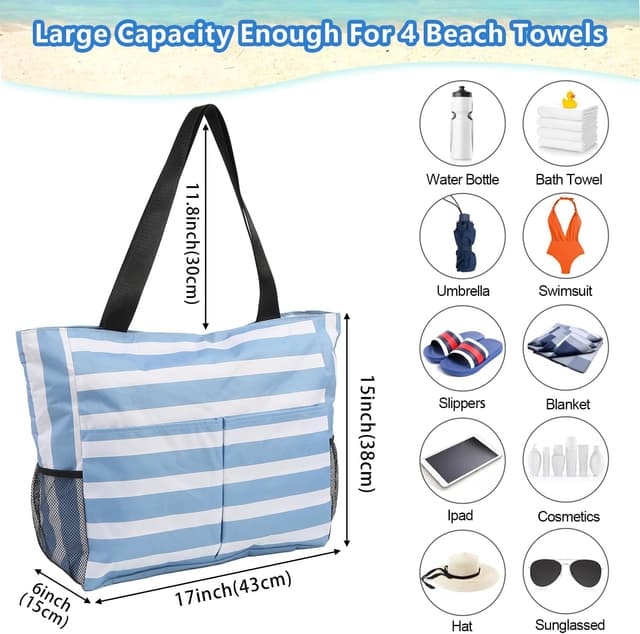 Detalle de TAHAVICE extra large beach tote bag