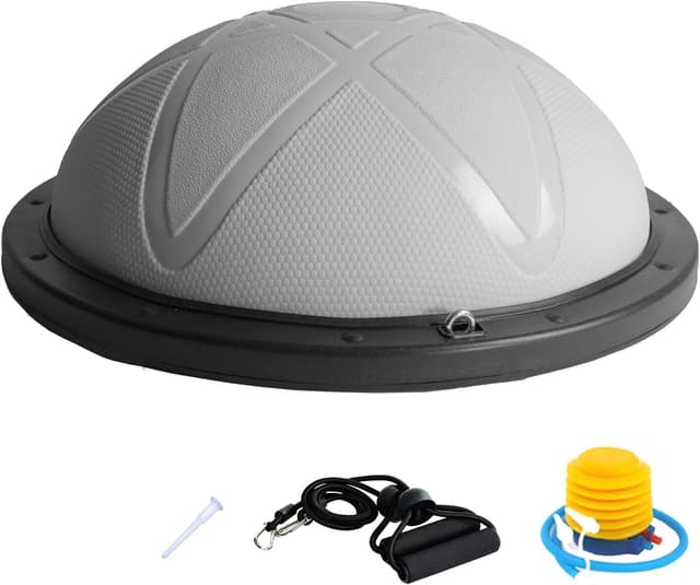 Detalle de DH FitLife Balance Ball (Yoga Balance Trainer) Ø60×22cm with Pump and 2 Fitness Bands