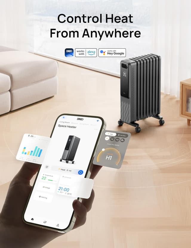 Detalle de Dreo Smart 9 Fins Oil Filled Radiator 2000W