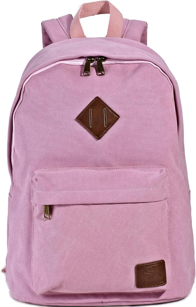 Detalle de Seemeroad Canvas Vintage Backpack – lightweight travel daypack with laptop compartment