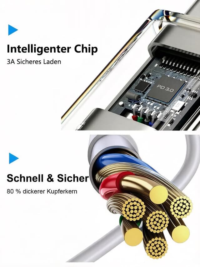 Detalle 2 de USB-C iPhone Ladekabel 60 W 2er-Set