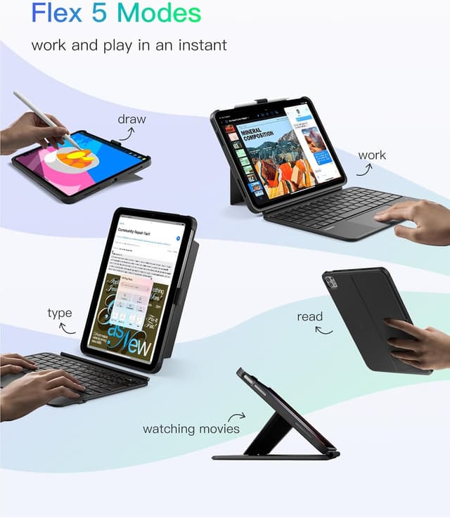 Detalle 1 de Inateck AceTouch keyboard case for iPad Air