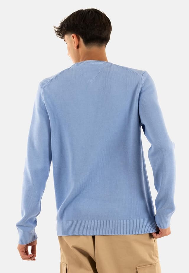 Detalle de Tommy Jeans Uomo Pullover Sweater Slim Fit in cotone a girocollo
