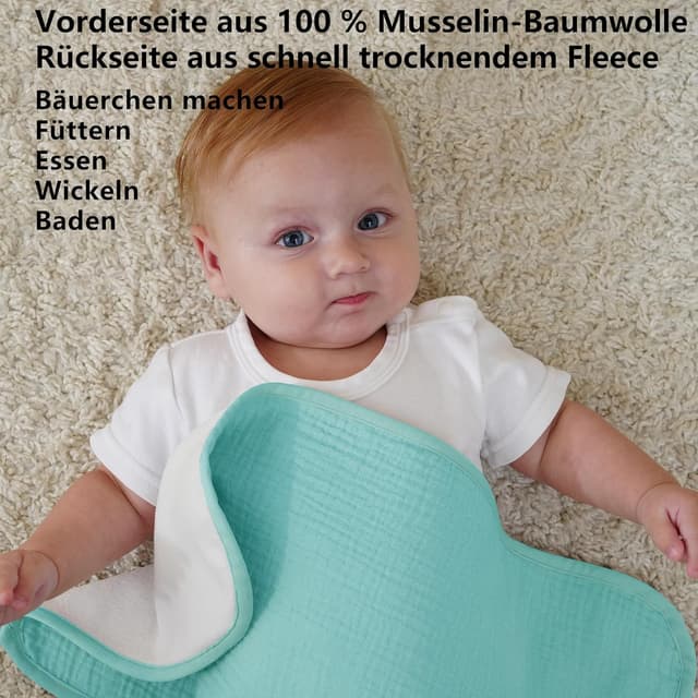 Detalle de Kewlife gift Baby-Spucktücher 50 x 25 cm