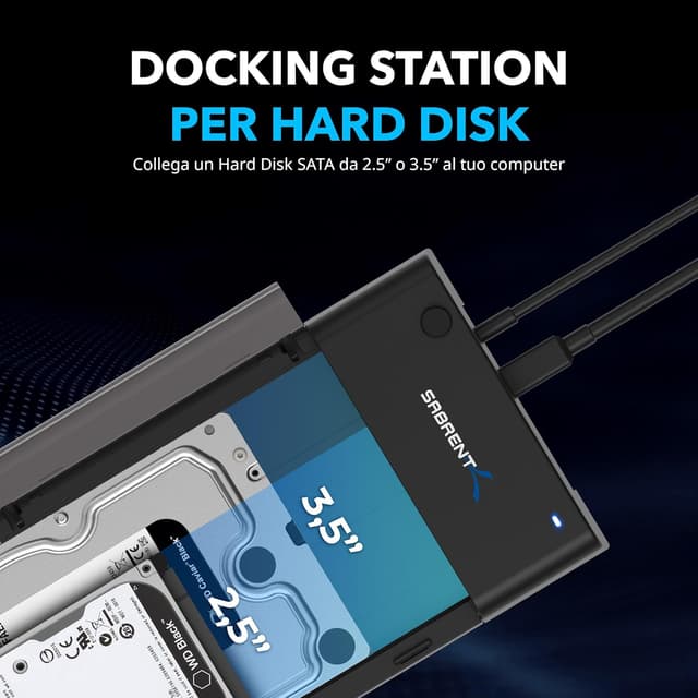 Thumbnail 1 de SABRENT EC-DFLT docking USB 3.2 SSD/HDD SATA