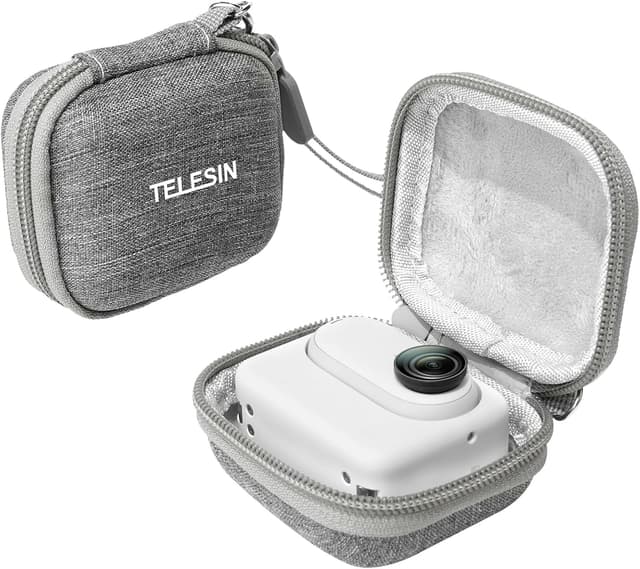 Detalle de TELESIN Mini-Tasche für Actionkameras (kleines Etui) für GoPro Hero 13/12/11/10/9, Insta360 GO 3/GO 2, DJI Osmo Action 4/3