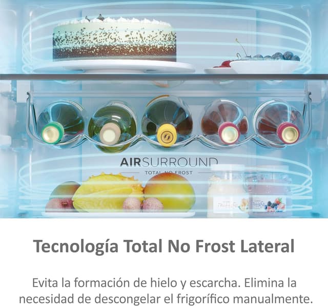 Thumbnail 4 de Haier 3D 60 Series 5 HTW5618ENMG - Frigorífico Combi, WIFI, Botellero, Funciones Inteligentes, 360L, My Zone, Cajón Humidity Zone, Total No Frost, Ancho 59,5cm, Motor Inverter, Luz LED, Inox