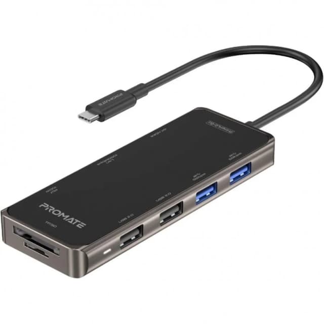 Imagen de Promate PrimeHub-Go Hub 100W con HDMI 4K y RJ-45 en OfertitasTOP