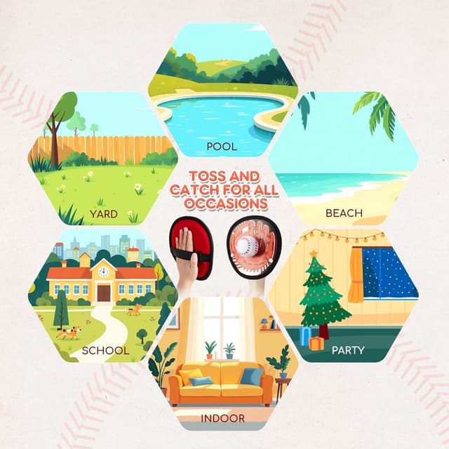 Detalle 2 de U&C Planet Toss and Catch Ball Set 8 pcs