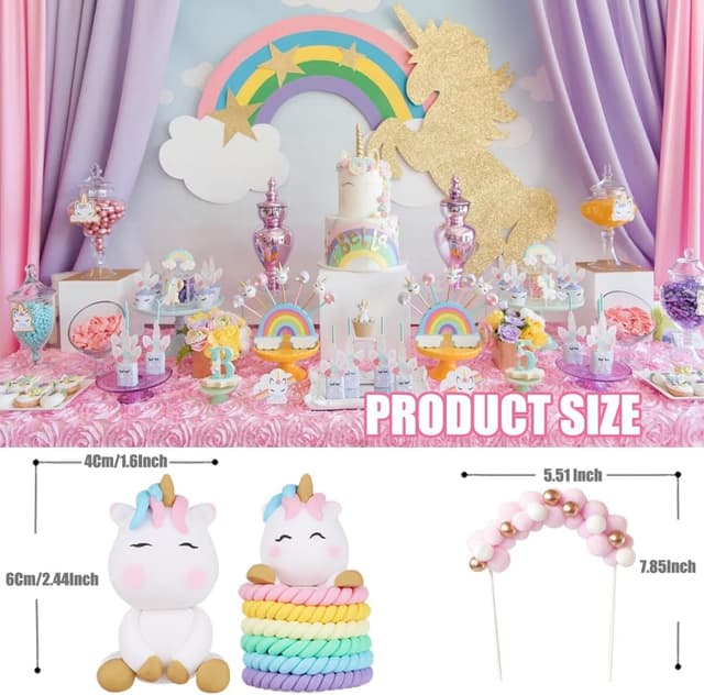 Thumbnail 5 de AOTWAN Einhorn Tortendeko 21 Teile Kuchen