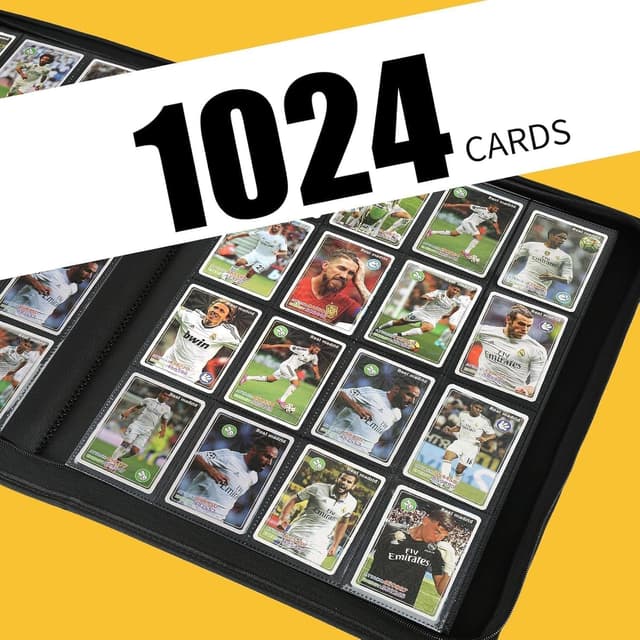 Detalle de Arkeiliy Premium Ringless Trading Card Binder (1024 Capacity, 16 Side-Loading Pockets)