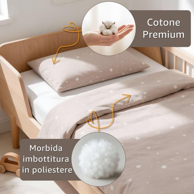 Detalle de Totsy Baby Trapunta in cotone 100x135 con cuscino 40x60 Oeko-Tex Galassia