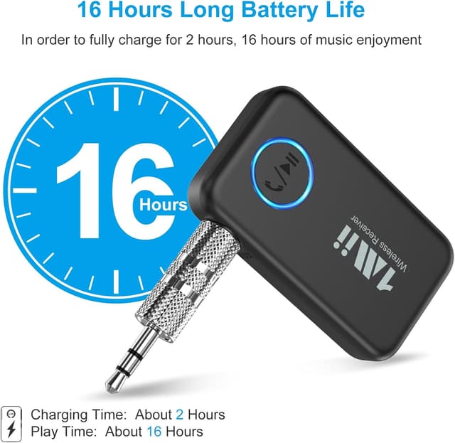 Detalle de 1Mii Bluetooth 5.3 music receiver, 16H