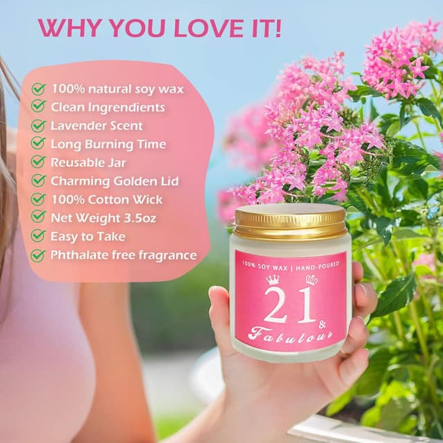 Detalle de Awfrky 21st Birthday Gift Basket Box Set for Her (9-piece set)