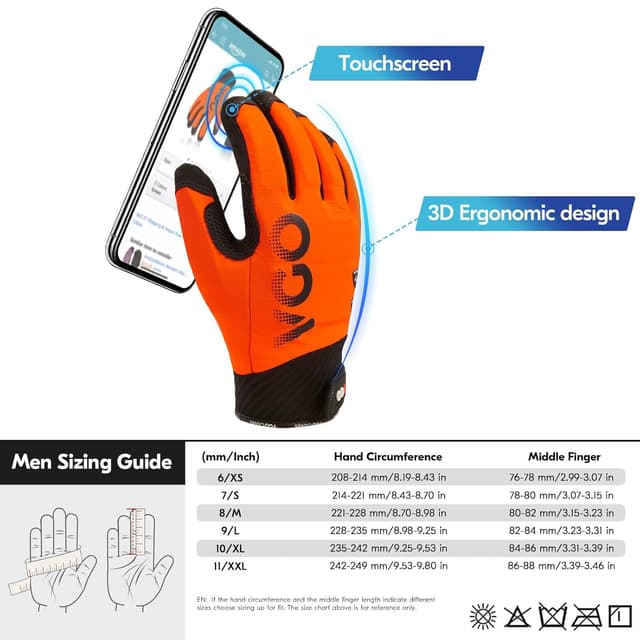 Detalle de Vgo... Guanti da lavoro antitaglio con touchscreen, palmo in pelle (1 paio) CA9794IPA5