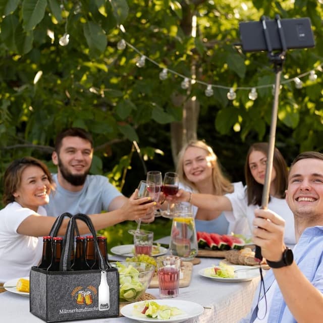 Detalle de 6-Flaschenträger mit Flaschenöffner für Bier – praktische Männerhandtasche von Senken