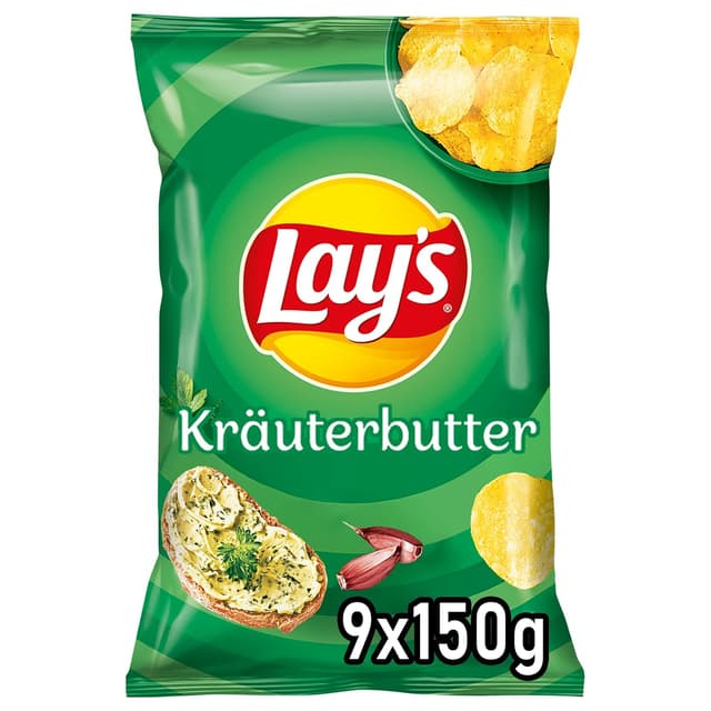 Imagen de Lay's Kräuterbutter Kartoffelchips 9×150 g 🥔 en OfertitasTOP